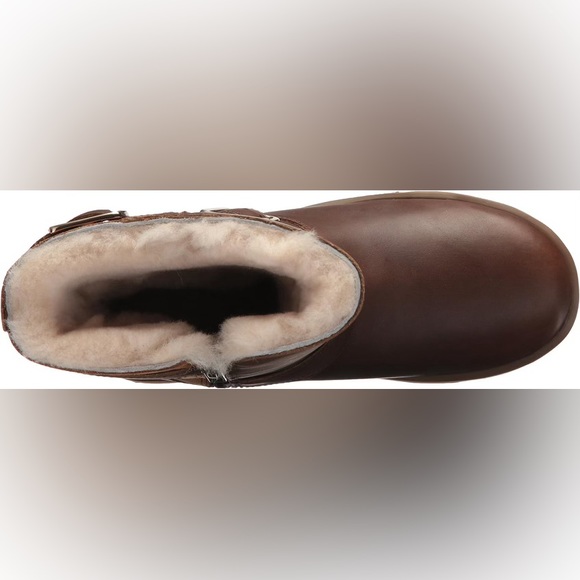 UGG BREIDA WATERPROOF Leather/Suede Sheepskin Lined w/Grip Outsole Boots - Picture 7 of 14